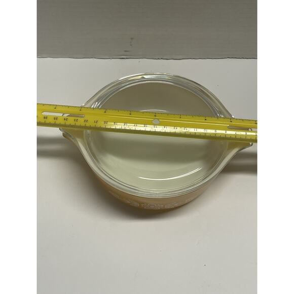 Vintage Pyrex Butterfly Gold Casserole Dish 471 With Lid 1 Pint - Picture 4 of 13